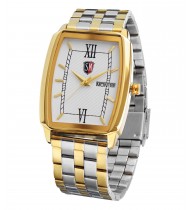 SM MEN'S SQUARE TWO TONE GOLD WATCH