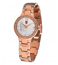 SM LADIES ROSE GOLD WATCH WITH STONE